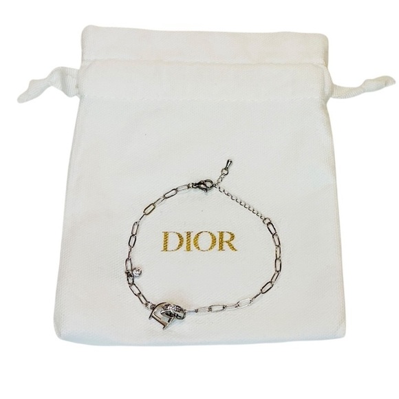 Dior Chain Bracelet in Silver with Crystals - Picture 2 of 5
